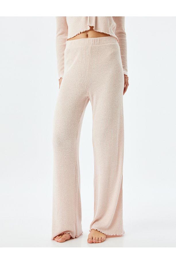 Rahat Kalıp Yumuşak Dokulu Örme Pijama Altı - 3