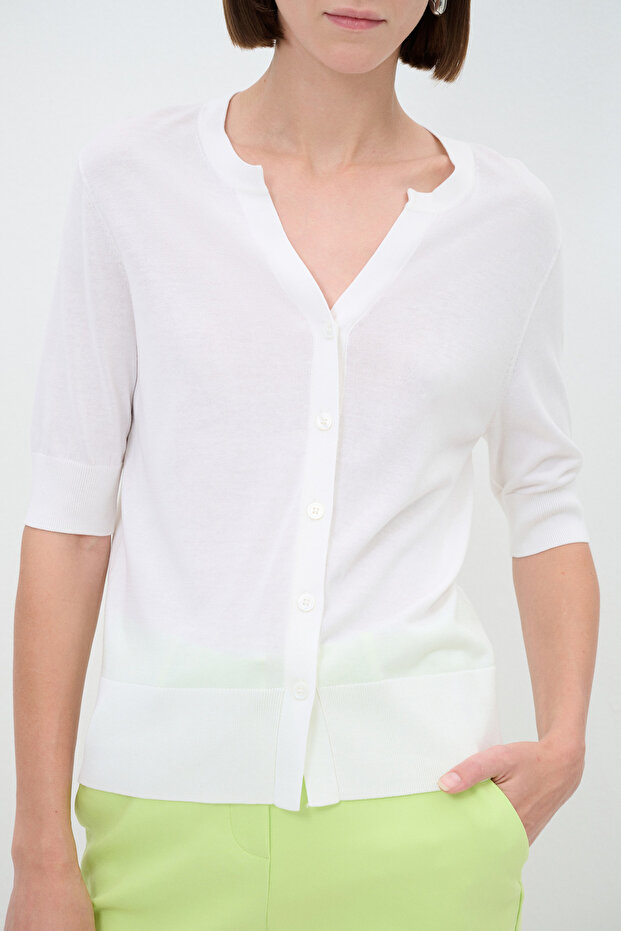 V Yaka Triko Hırka - 2