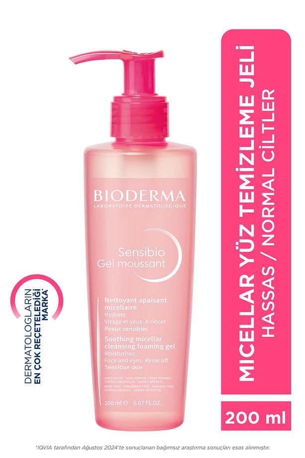 Sensibio Foaming Gel Hassas ve Normal Ciltler Durulanan Micellar Yüz Temizleme Jeli 200 ml - 1