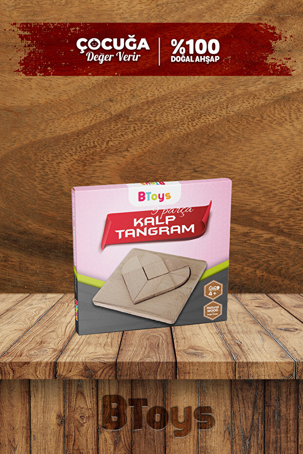Heart Tangram - Wooden Intelligence and Strategy Game