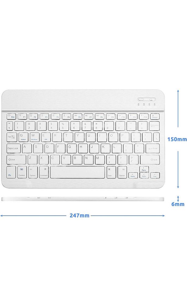 Bl30 Bluetooth 10 Inç Ios Windows Android Uyumlu Kablosuz Klavye - Türkçe - Şarjlı - Sessiz - 6