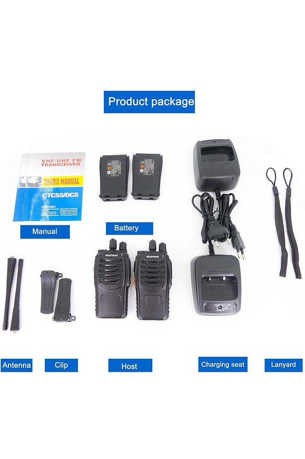 Bf888s 5w Vox Uhf/vhf Ctcss/dcs 2'li El Telsiz Seti - 7