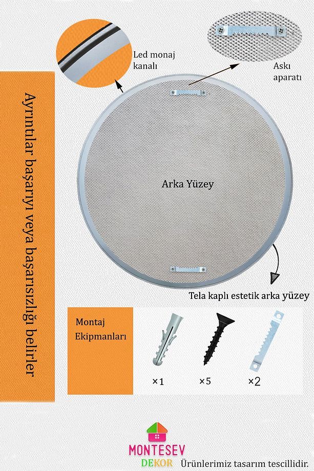 Zümrüt Ahşap Gümüş Dekoratif Ayna Yuvarlak Ayna Işlemeli Duvar Aynası Tekli - 43 Cm - 8