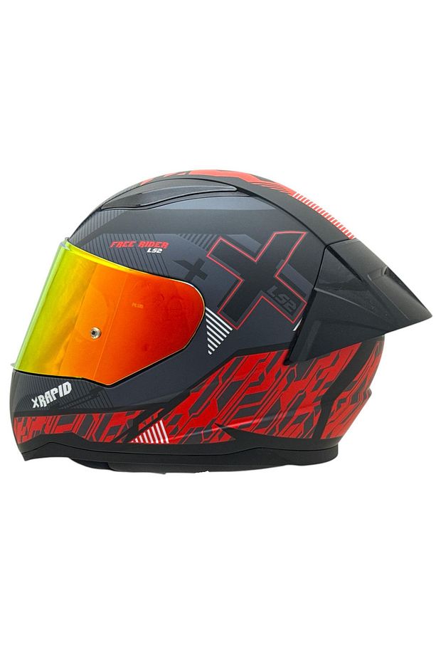 RAPID 2 XTREET MAT SİYAH-KIRMIZI KASK FULL SET - 2