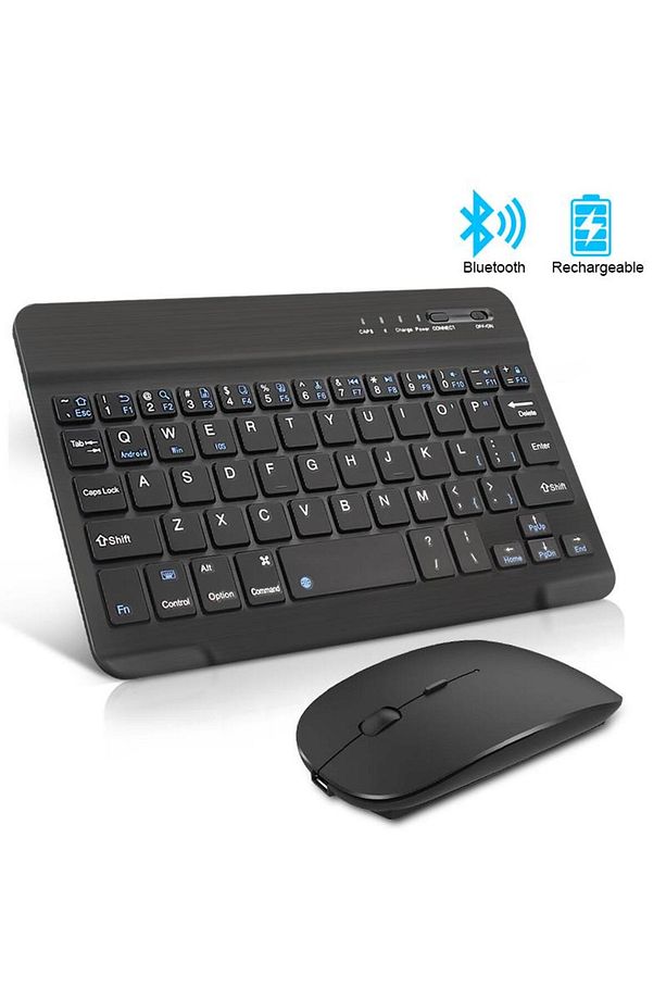 Bl30 Bluetooth Ios Ipad Android Windows Uyumlu Klavye Mouse Seti - Sessiz - Şarjlı - Combo - 6