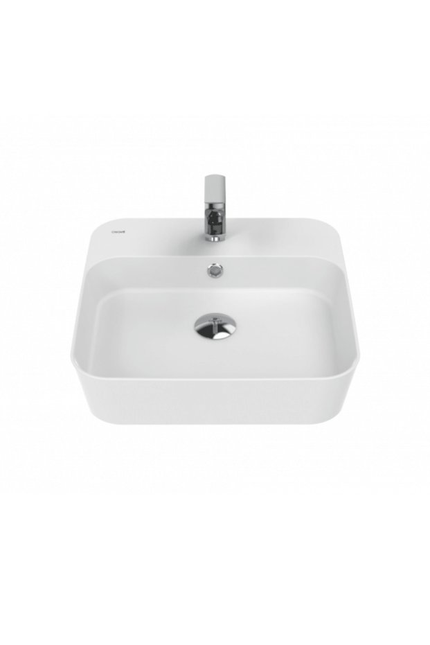 Loop Kare Çanak Lavabo 45 cm Beyaz