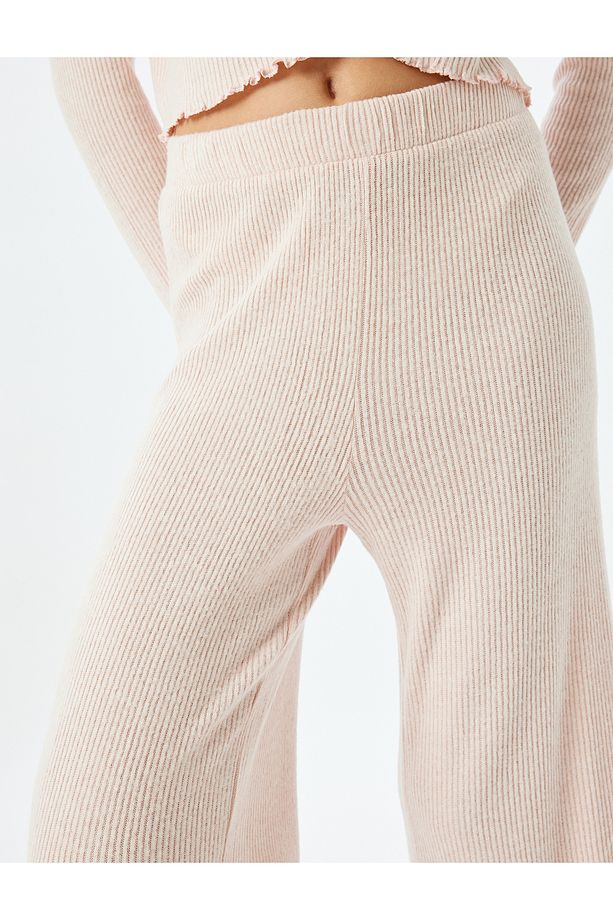 Rahat Kalıp Yumuşak Dokulu Örme Pijama Altı - 5