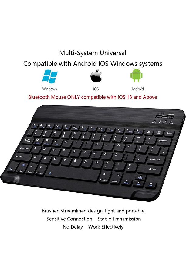 Bl30 Bluetooth Ios Ipad Android Windows Uyumlu Klavye Mouse Seti - Sessiz - Şarjlı - Combo - 5