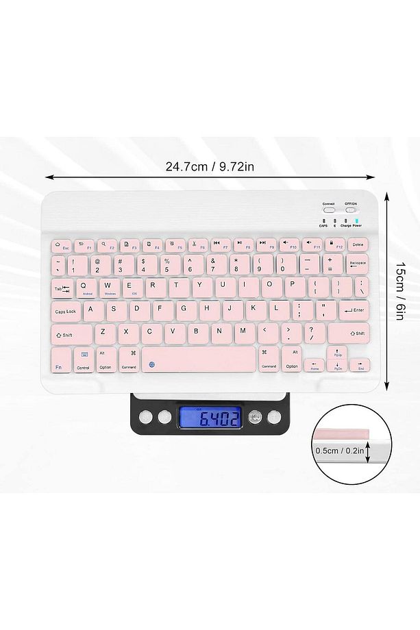 Bl30 Bluetooth 10 Inç Ios Windows Android Uyumlu Kablosuz Klavye - Türkçe - Şarjlı-sessiz M - 4
