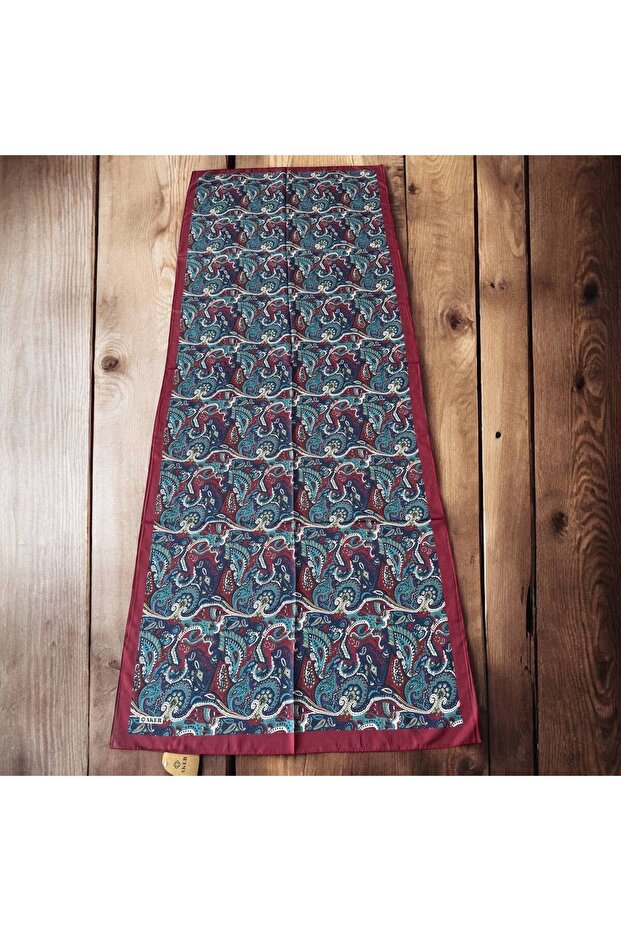 Bordo/İndigo Aker Soft Touch Şal - 3