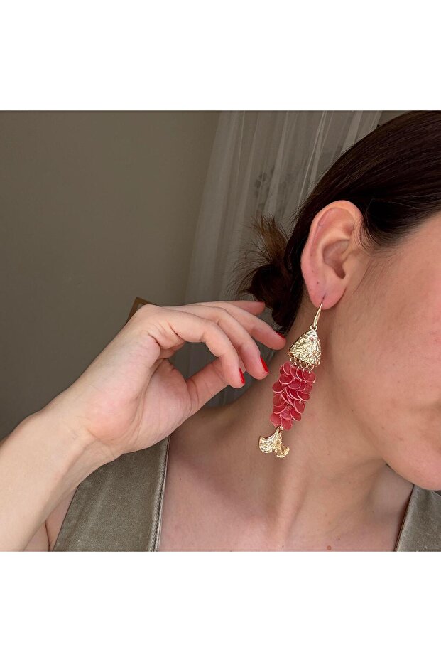 Marka Pullu Balık Küpe - 3