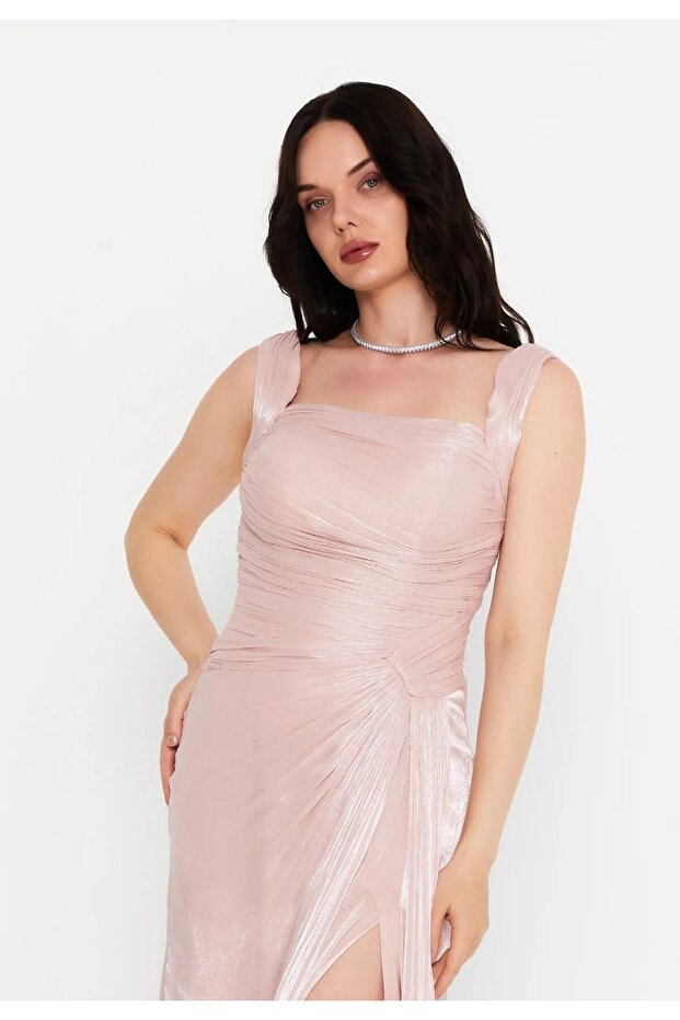 6053ŞİF ŞİFON ELBİSE - 2