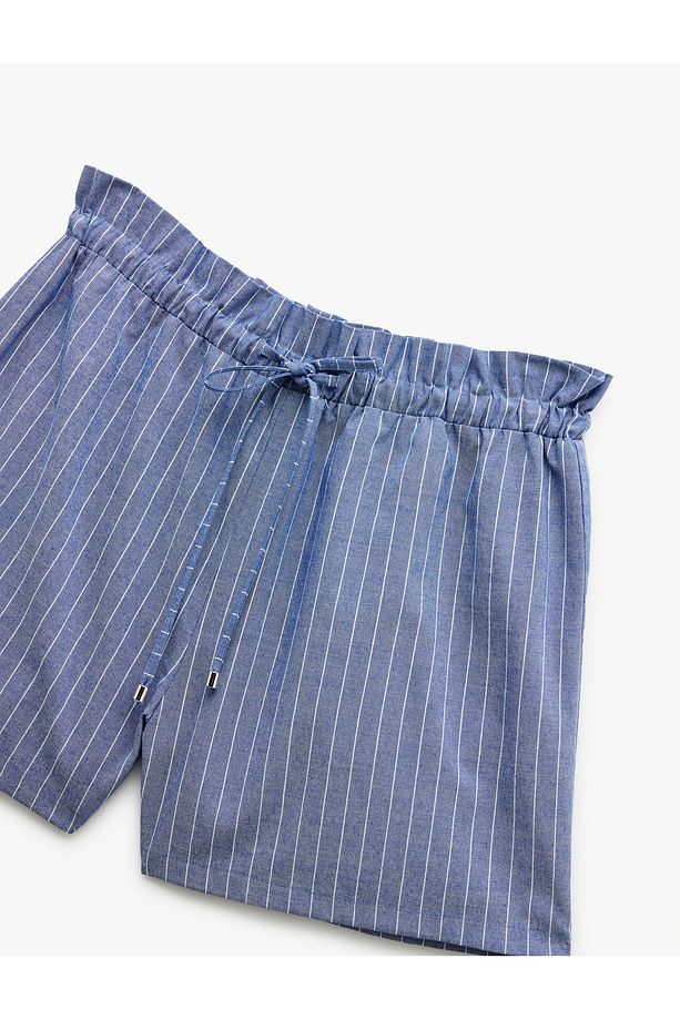 Viskon Karışımlı Beli Bağcıklı Mini Boxer Şort - 5