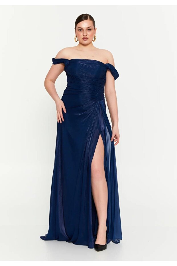 6053ŞİF ŞİFON ELBİSE - 4