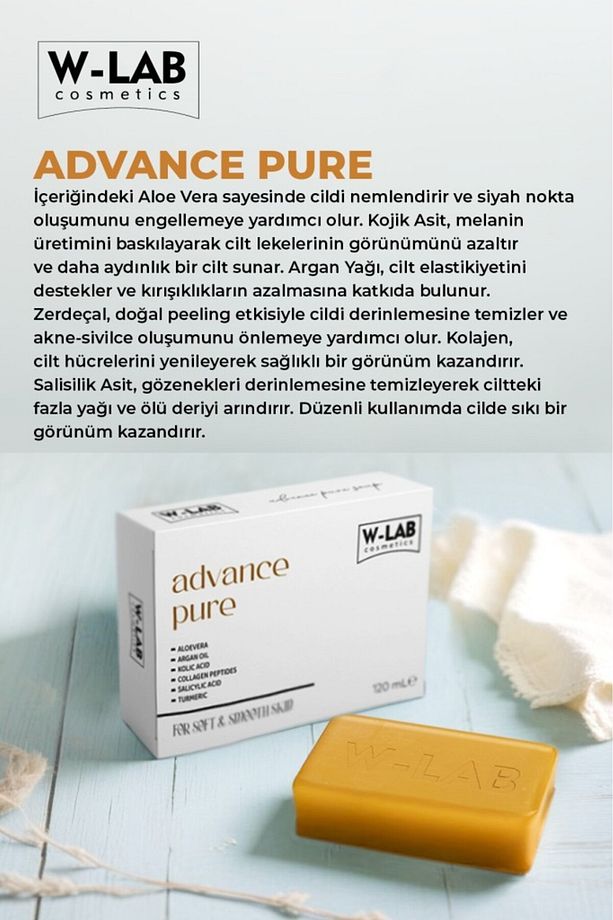 Advance Pure Aloe Vera, Argan Yağı, Kojik Asit, Kolajen, Salisilik Asit, Zerdeçal Multi Sabun 125 g - 3