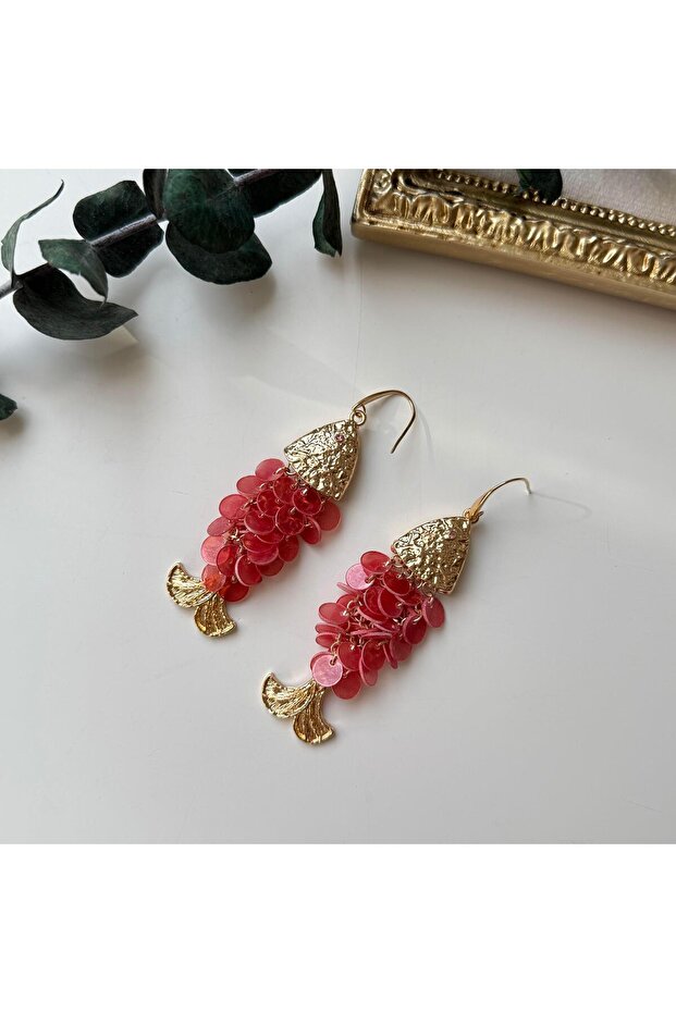 Marka Pullu Balık Küpe - 4