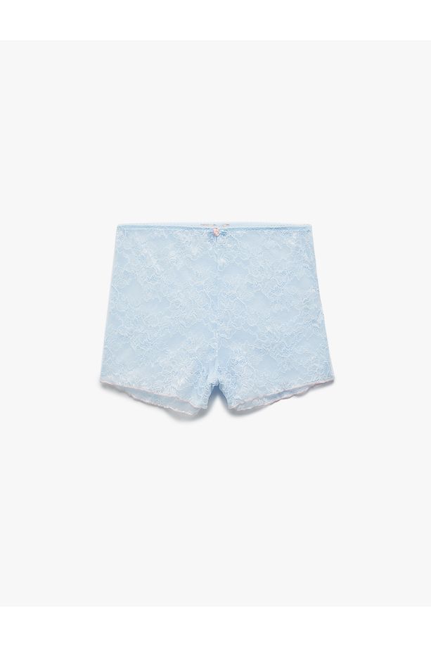 Dantelli Mini Şort Pijama Altı - 1