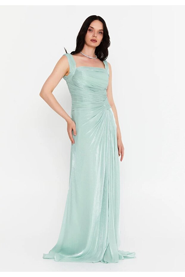 6053ŞİF ŞİFON ELBİSE - 3