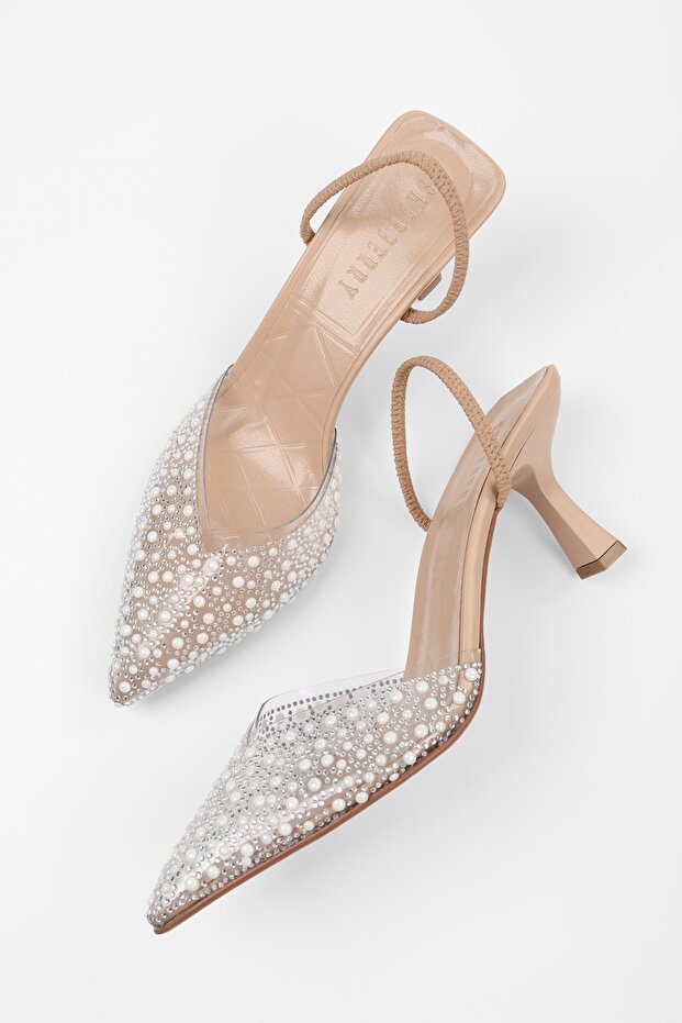 Women's Pearly Skin Transparent Stiletto