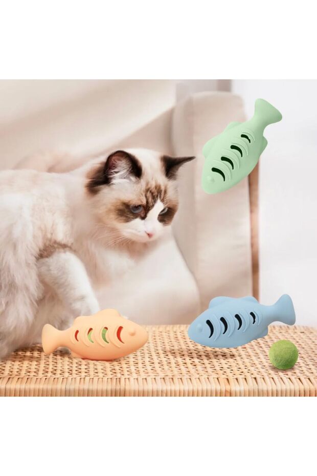 Cat Ball Toy, Interactive Cat Toy , Resistant to Biting and Teething Modelling Teasing Cat Toy - 7