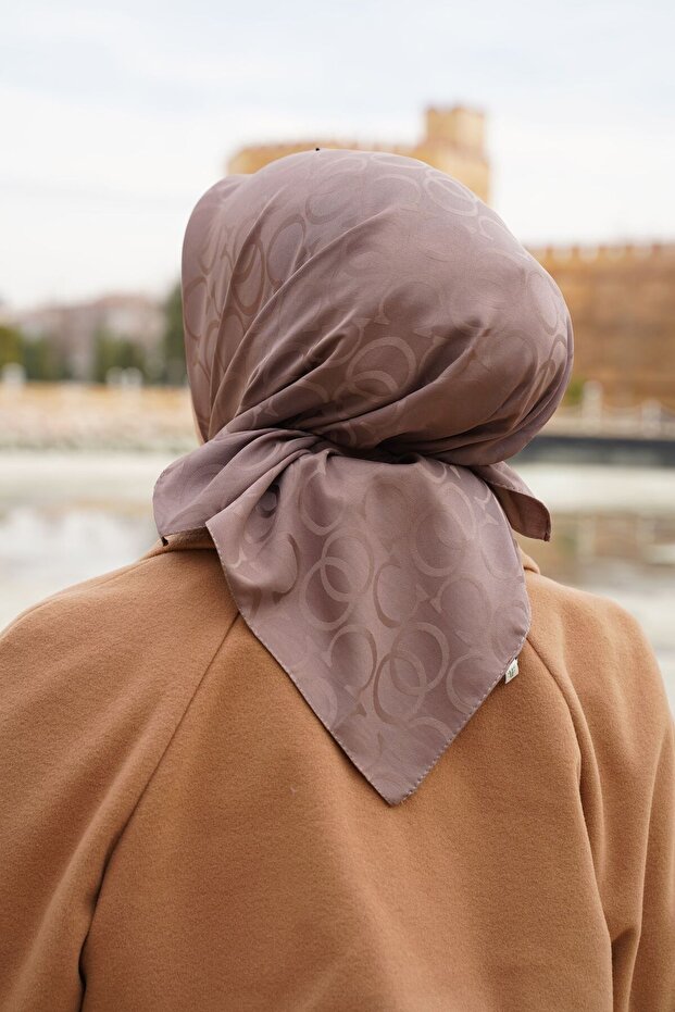 وشاح جاكار بنمط حلقة بني - 2