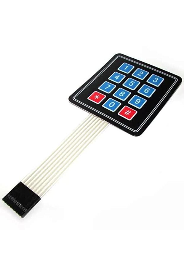 Arduino 4x3 Membran Matrix Keypad 12 buton Tuş Takımı - 1