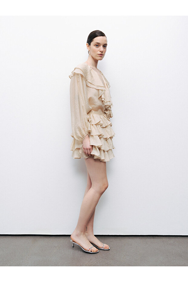 Fırfırlı Mini Etek - 3