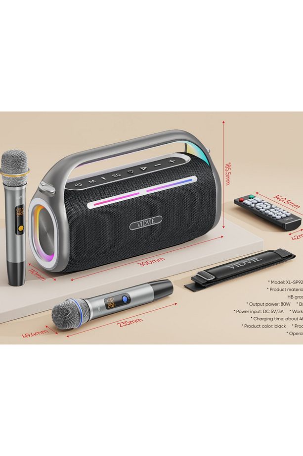 Xl-SP921 Bluetooth Hoparlör | 80W Güçlü Ses | 2 Mikrofonlu & Şarjlı Taşınabilir Ses Sistemi - 4