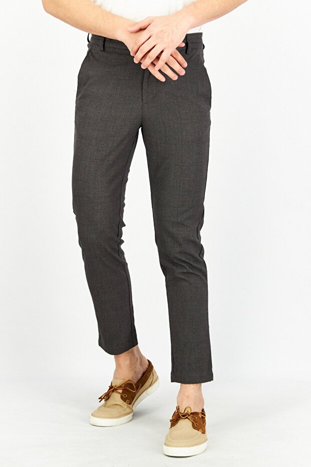 بنطال تشينو رجالي برباط منقوش - 1