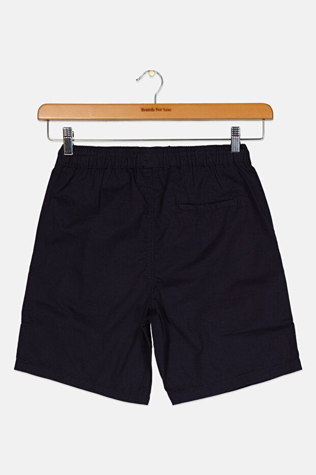 Kids Boy Solid Drawstring Basic Short, Dark Navy - 2