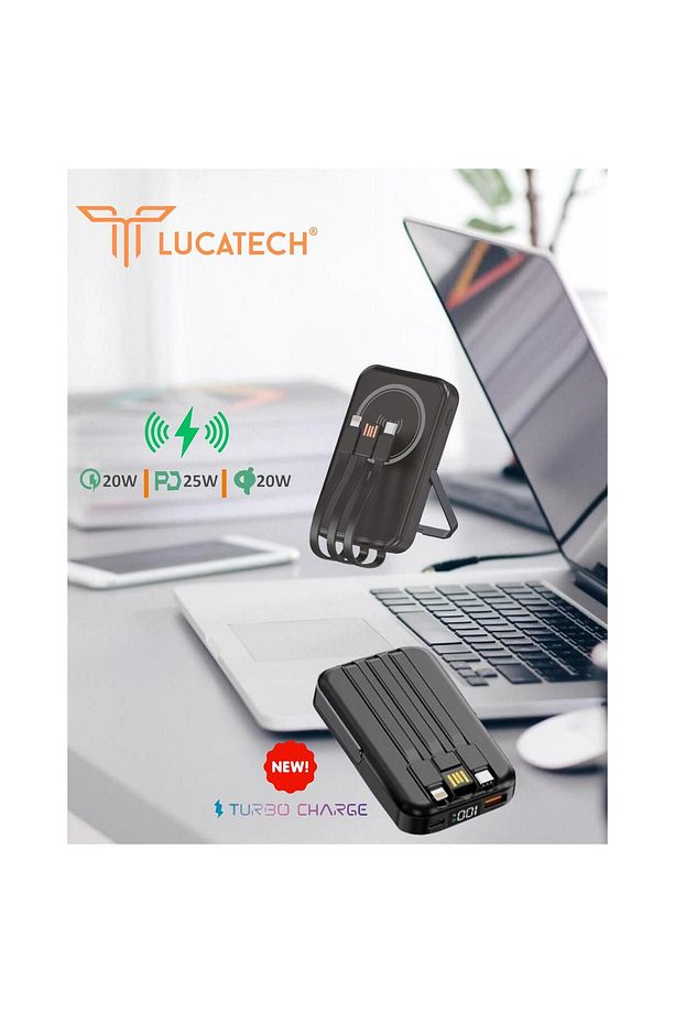 Samsung S21 / S22 / S23 / S24 / S25 / A70 / A71 / A72 / A73 uyumlu Powerbank 13.000 mAh MAGSAFE - 3