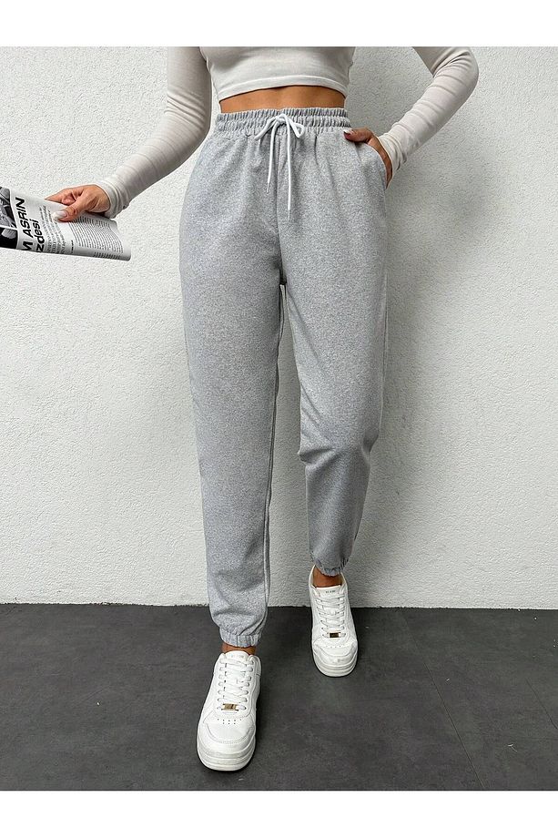Yüksek Belli Jogger Yazlık Eşofman Altı - 4