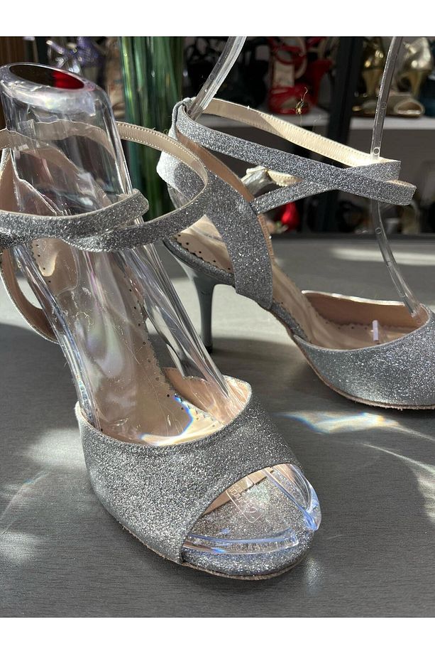 LAME SİMLİ KELEBEK MODEL KADIN TANGO-DANS VE SALON AYAKKABISI 8,5 CM(13PONT)TOPUK BOYUNDA ENMODAMODE - 5