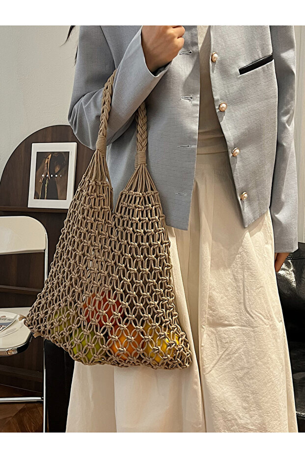 حقيبة كتف محبوكة - 1