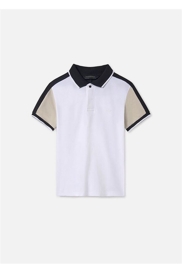 Boy's Polo Neck T-Shirt White Cream 6134