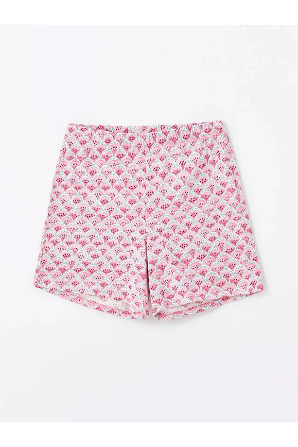 LCW DREAM %100 Pamuk Bisiklet Yaka Mickey Mouse Baskılı Kısa Kollu Kadın Şortlu Pijama Takımı - 4