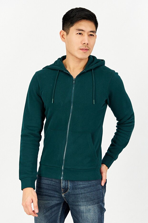 جاكيت قميص رجالي سادة، أخضر - 1