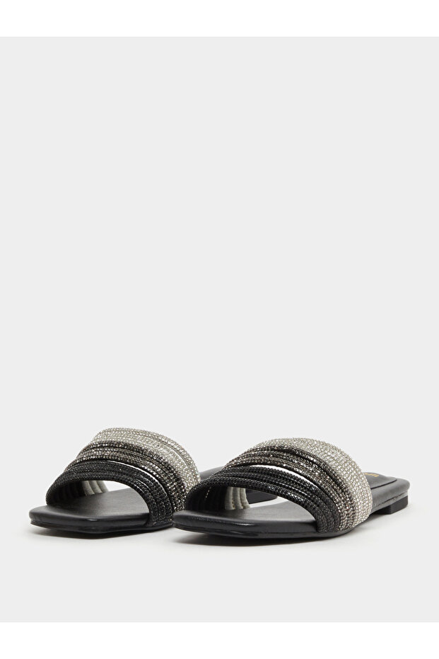 Embellished Multi Strap Flat Sandals - 2