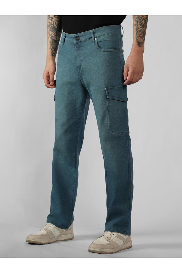 Dennis Lingo Mens Relaxed Fit Mid-Rise Stretchable Cotton Jeans