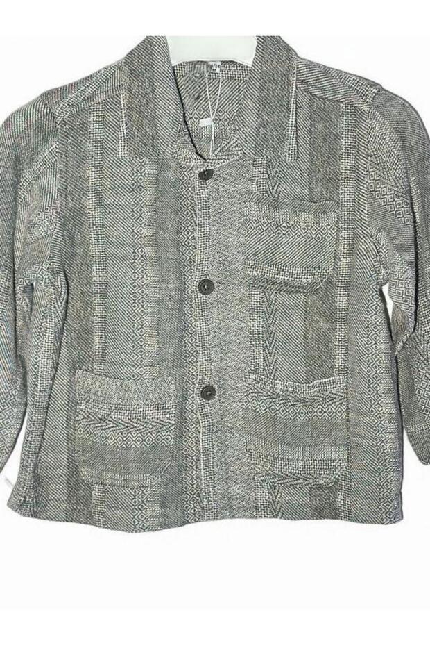 Boy's Cotton Pocket Patterned Jacket - 4