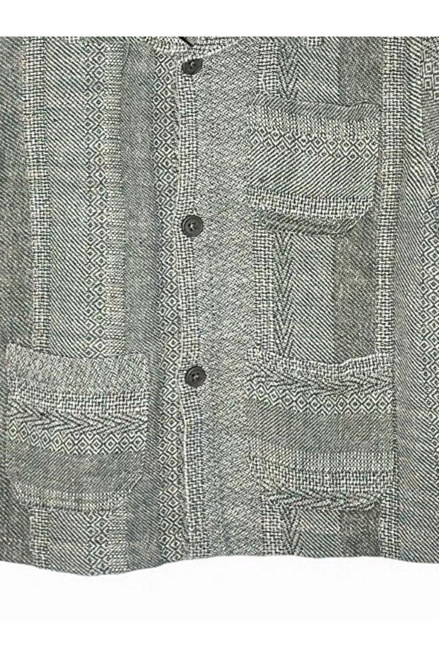 Boy's Cotton Pocket Patterned Jacket - 6