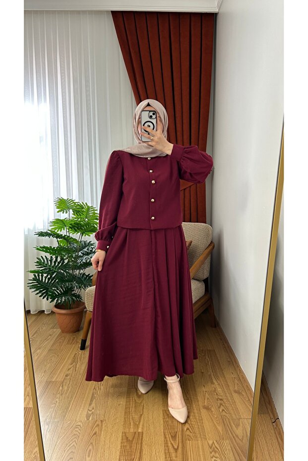 Linen Jacket and Skirt Suit