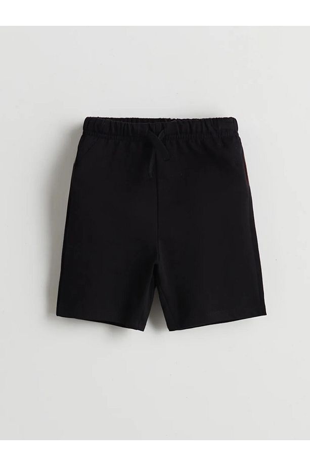 LCW Kids Siyah Beli Lastikli Basic Erkek Çocuk Şort - 1