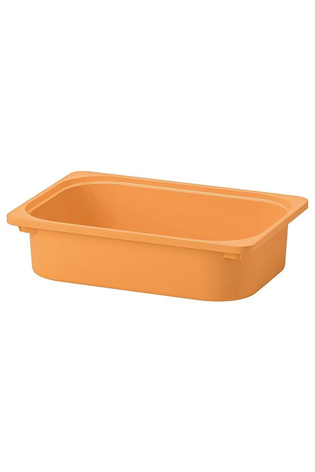 3 Adet Plastik Oyuncak Saklama Kutusu 42x30x10 Cm İkea 3'lü Set Düzenleme Kutusu Açık Turuncu Kutu - 3