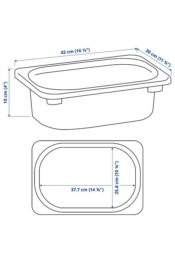 3 Adet Plastik Oyuncak Saklama Kutusu 42x30x10 Cm İkea 3'lü Set Düzenleme Kutusu Açık Turuncu Kutu - 4
