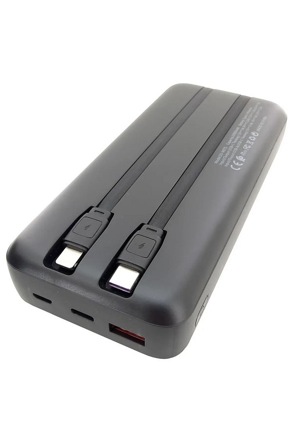 Powerbank OPH-10 | Entegre Lightning ve Type-C Kablolu 10.000mAh Hızlı Şarj Siyah - 3