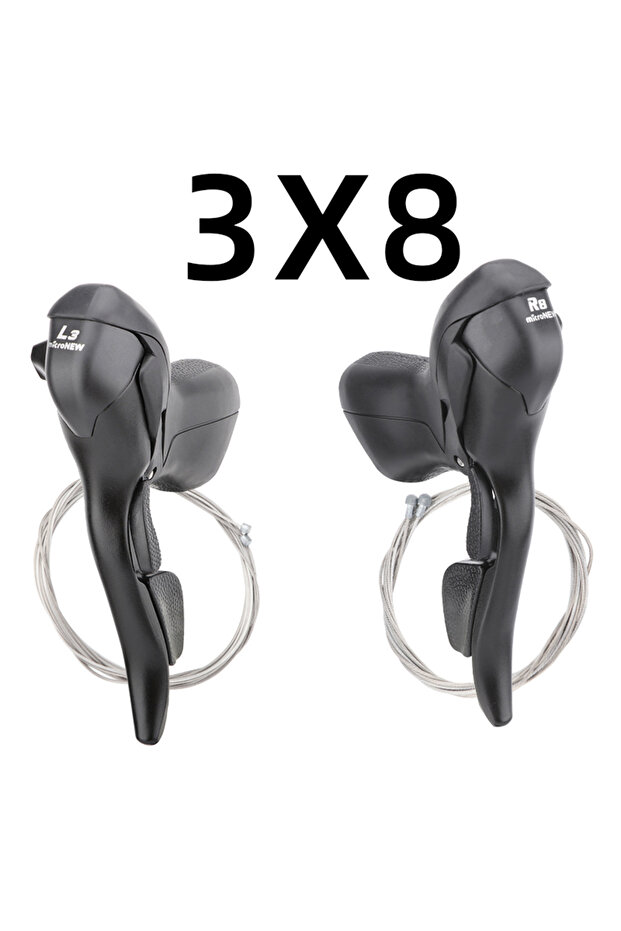 3x8 Speed microNEW Road Bike Bicycle Shifter 2*10 Speed For 22.2-23.8mm Handlebar 7/8/9 Speed Dual C