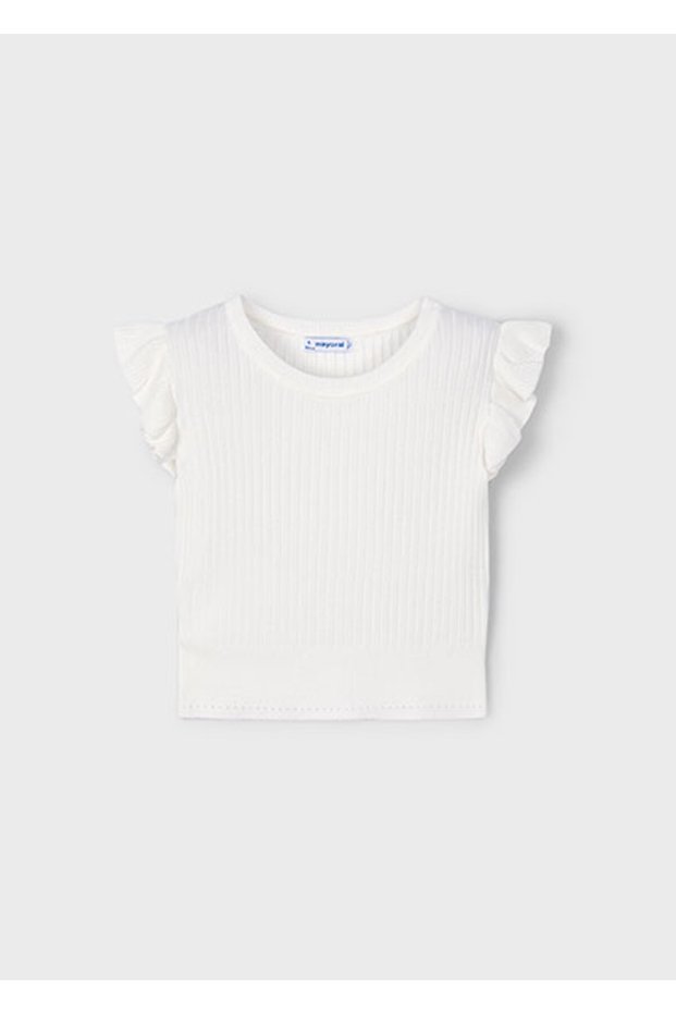 Girl's Knitwear Sleeve Ruffle Blouse L25Y3024