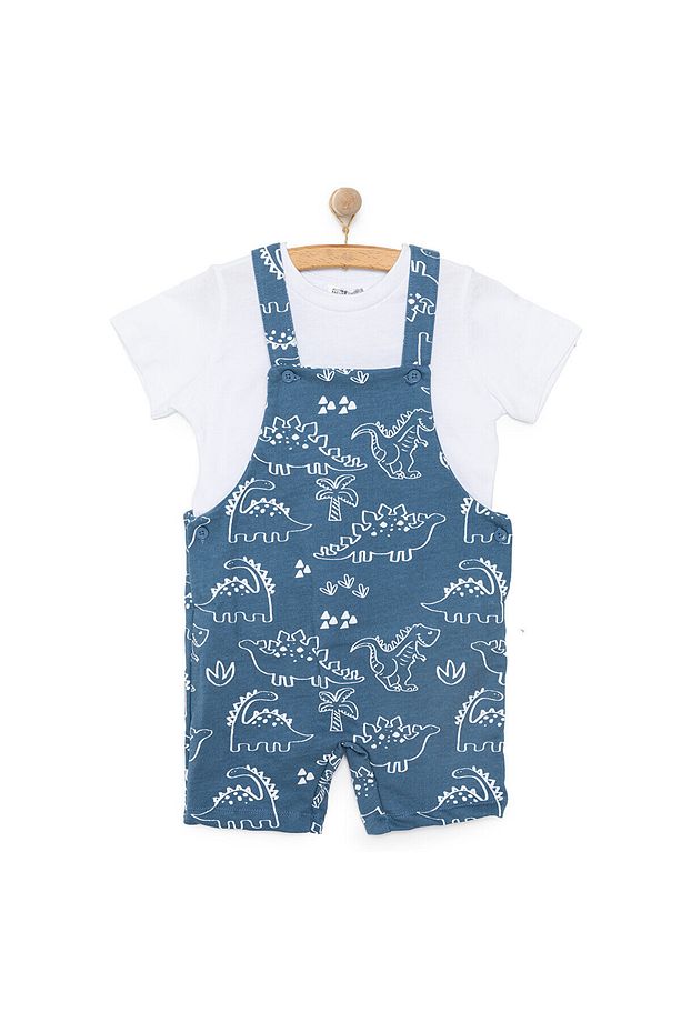 HelloBaby Erkek Şort Salopet-Tshirt Erkek Bebek - 1