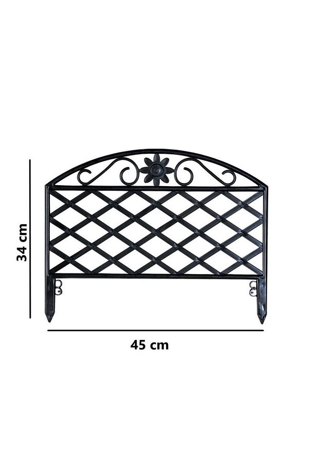 Sy-5994 Lattice Plastik Bahçe Çiti Siyah 45x34 Cm 4'lü Set - 2